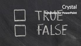  Presentation with chalk - Colorful slides enhanced with true or false with checkboxes backdrop and a dark gray colored foreground