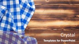  Presentation with table napkin - Cool new PPT layouts with checked-cloth-napkin-or-tablecloth backdrop and a tawny brown colored foreground