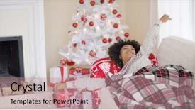  Presentation with haircut - PPT theme having checker box - beautiful woman with afro haircut background and a  colored foreground