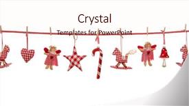  Presentation with country christmas - Presentation design consisting of checker design - hanging red white checked christmas background and a lemonade colored foreground