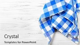  Presentation with napkin - Audience pleasing slide set consisting of checker design - napkin on wooden background backdrop and a white colored foreground