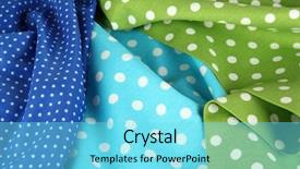  Presentation with fabrics - Colorful slide set enhanced with checker wavy - color mottled fabrics close-up background backdrop and a  colored foreground