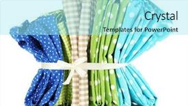  Presentation with fabrics - PPT theme enhanced with checker wavy - color mottled fabrics isolated background and a  colored foreground