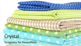  Presentation with khaadi fabrics - Cool new slide deck with checker wavy - color mottled fabrics isolated backdrop and a arctic colored foreground