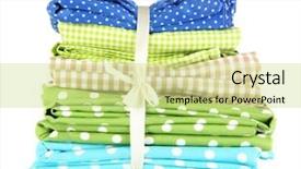  Presentation with fabrics - Theme enhanced with checker wavy - color mottled fabrics isolated background and a  colored foreground