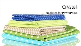 Presentation with fabrics - Slide set enhanced with checker wavy - color mottled fabrics isolated background and a  colored foreground