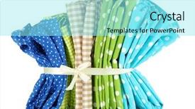  Presentation with knit fabrics - Presentation design featuring checker wavy - color mottled fabrics isolated background and a arctic colored foreground