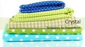  Presentation with fabrics - Slides having checker wavy - color mottled fabrics isolated background and a yellow colored foreground