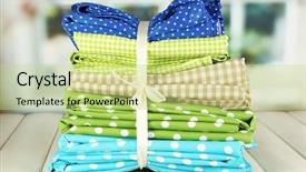  Presentation with old wooden table food - Slide deck with checker wavy - color mottled fabrics on wooden background and a yellow colored foreground