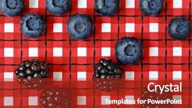  Presentation with napkin - Amazing slide deck having checkerboard - colorful red and white napkin backdrop and a crimson colored foreground