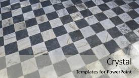  Presentation with chess - Theme enhanced with checkerboard - marble gamero textured floor background and a light gray colored foreground