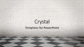  Presentation with white bricks - Audience pleasing slide deck consisting of checkerboard - room with white bricks wall backdrop and a white colored foreground