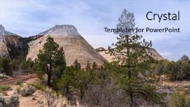  Presentation with shenandoah national park big meadows - PPT theme having checkerboard mesa at zion national background and a light blue colored foreground