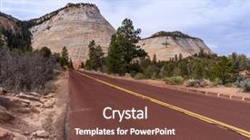  Presentation with national - PPT theme having checkerboard mesa at zion national background and a tawny brown colored foreground