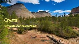  Presentation with national - Slides enhanced with checkerboard mesa in zion national background and a tawny brown colored foreground