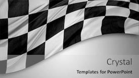 Presentation with grey black white - Slides enhanced with checkered-black-and-white-flag background and a light gray colored foreground
