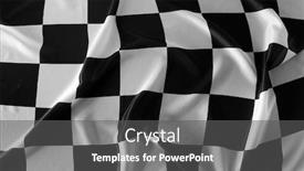  Presentation with checkered flag - Audience pleasing presentation theme consisting of checkered-black-and-white-flag backdrop and a dark gray colored foreground