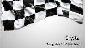  Presentation with grey black white - Colorful presentation theme enhanced with checkered black and white flag backdrop and a light gray colored foreground