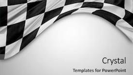  Presentation with checkered flag - Audience pleasing presentation theme consisting of checkered black and white flag backdrop and a light gray colored foreground