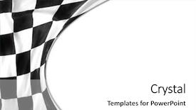  Presentation with checkered flag - Presentation theme with checkered black and white flag background and a white colored foreground