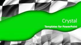  Presentation with checkered flag - Slide set enhanced with checkered-black-and-white-flag background and a shamrock green colored foreground