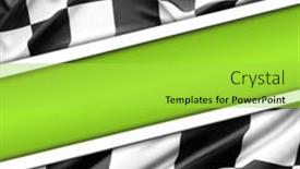  Presentation with checkered flag - Presentation having checkered-black-and-white-flag background and a yellow colored foreground