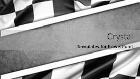  Presentation with grey black white - Presentation design featuring checkered-black-and-white-flag background and a light gray colored foreground