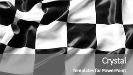  Presentation with checkered flag - Presentation theme enhanced with checkered black and white flag background and a  colored foreground
