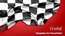  Presentation with checkered flag - Slide deck featuring checkered-black-and-white-flag background and a crimson colored foreground