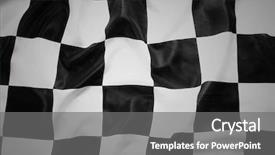  Presentation with checkered flag - Cool new presentation with checkered black and white flag backdrop and a gray colored foreground