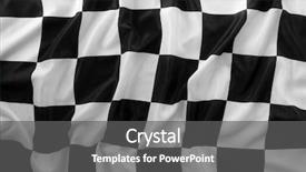  Presentation with checkered flag - Slide deck enhanced with checkered black and white flag background and a gray colored foreground