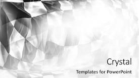  Presentation with checkered flag - Cool new slide deck with checkered black and white flag backdrop and a white colored foreground