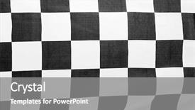  Presentation with checkered flag - Slide set enhanced with checkered black and white racing background and a gray colored foreground