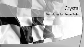  Presentation with checkered flag - PPT theme having checkered black and white racing background and a light gray colored foreground