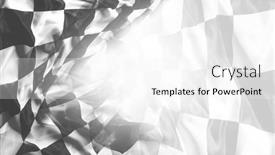  Presentation with checkered flag - Amazing PPT layouts having checkered-black-and-white-racing backdrop and a white colored foreground