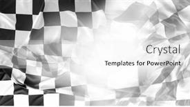 Presentation with checkered flag - Theme consisting of checkered-black-and-white-racing background and a white colored foreground