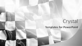  Presentation with checkered flag - Slide deck featuring checkered-black-and-white-racing background and a  colored foreground