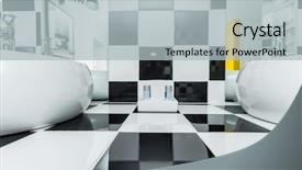  Presentation with bathroom - Theme with checkered black and white tile background and a light gray colored foreground