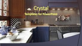  Presentation with apartments - Slides with checkered floor - tower luxury residential apartments kitchen background and a tawny brown colored foreground