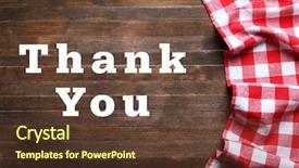  Presentation with napkin - Cool new presentation with checkered napkin and text thank backdrop and a tawny brown colored foreground