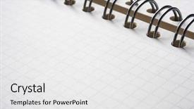  Presentation with spiral binding page - Beautiful slides featuring checkered paper with spiral backdrop and a white colored foreground