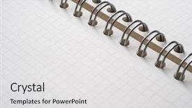  Presentation with spiral binding page - Theme with checkered paper with spiral background and a white colored foreground