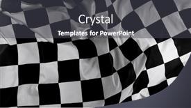  Presentation with formula one car - Presentation featuring checkered-race-flag-freeze-motion and a dark gray colored foreground