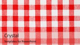  Presentation with checkered tablecloth - Cool new slide deck with checkered tablecloth backdrop and a coral colored foreground