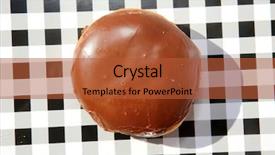  Presentation with cream - Beautiful slide set featuring checket plate - donut donut on a black backdrop and a red colored foreground