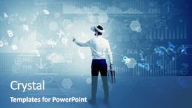  Presentation with records and reports - Theme featuring checking 3d reports and data background and a teal colored foreground