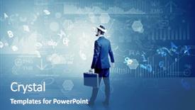  Presentation with records and reports - PPT theme featuring checking 3d reports and data background and a teal colored foreground