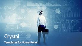  Presentation with records and reports - Presentation theme with checking 3d reports and data background and a  colored foreground