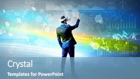  Presentation with records and reports - PPT layouts having checking 3d reports and data background and a  colored foreground