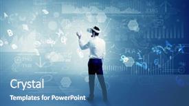  Presentation with records and reports - Presentation theme featuring checking 3d reports and data background and a teal colored foreground